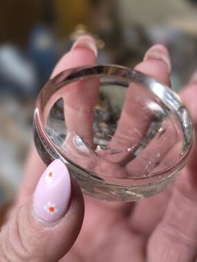 Smokey Quartz Dish With Rainbows 2 Inch